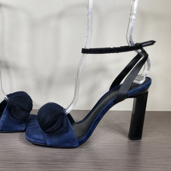 Mercedes Castillo Olenna Sandals, Navy Suede, Womens Size 8 / 38 - Picture 6 of 12